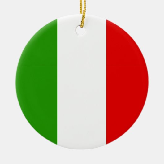 Italiaanse vlag keramisch ornament (Voorkant)