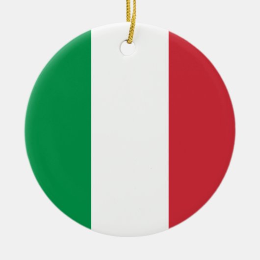 Italiaanse vlag keramisch ornament (Voorkant)