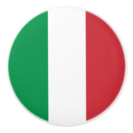 Italiaanse vlag keramische knop (Voorkant)