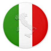 Italiaanse vlag keramische knop (Voorkant)