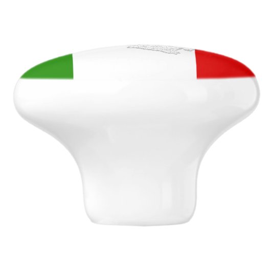 Italiaanse vlag keramische knop (Zijkant)