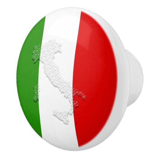 Italiaanse vlag keramische knop (Rechts)
