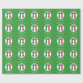 Italiaanse vlag kerst engel gepersonaliseerd cadea cadeaupapier (Vlak)