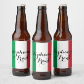 Italiaanse vlag kleuren bruiloft bier etiket (Flessen)