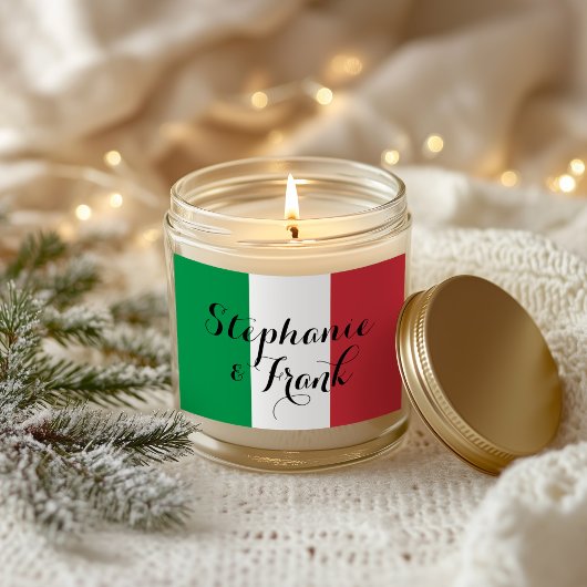 Italiaanse vlag kleuren bruiloft rechthoekige sticker