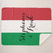 Italiaanse vlag kleuren bruiloft sherpa deken (Voorkant (horizontaal))