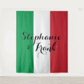 Italiaanse vlag kleuren bruiloft wandkleed (Voorkant)