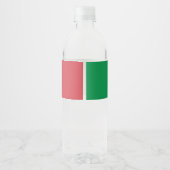 Italiaanse vlag kleuren bruiloft waterfles etiket (Achterkant)