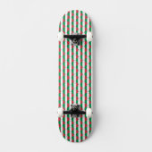 Italiaanse vlag kleuren harten patroon patriottisc persoonlijk skateboard (Voorkant)