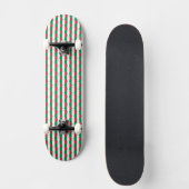 Italiaanse vlag kleuren harten patroon patriottisc persoonlijk skateboard (Voorkant)