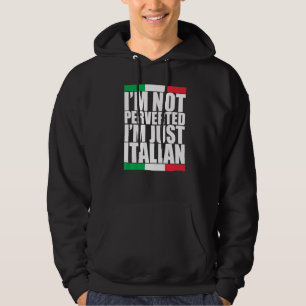 italiaanse vlag kleuren im niet pervers in alleen hoodie