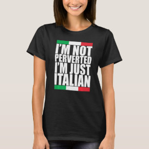 italiaanse vlag kleuren im niet pervers in alleen t-shirt