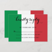 Italiaanse vlag kleuren vriendelijk antwoord bruil (Voorkant / Achterkant)