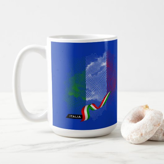 Italiaanse vlag koffiemok (Met donut)