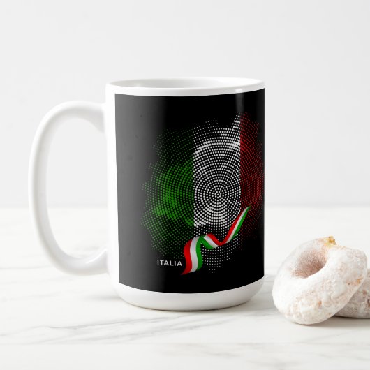 Italiaanse vlag koffiemok (Met donut)
