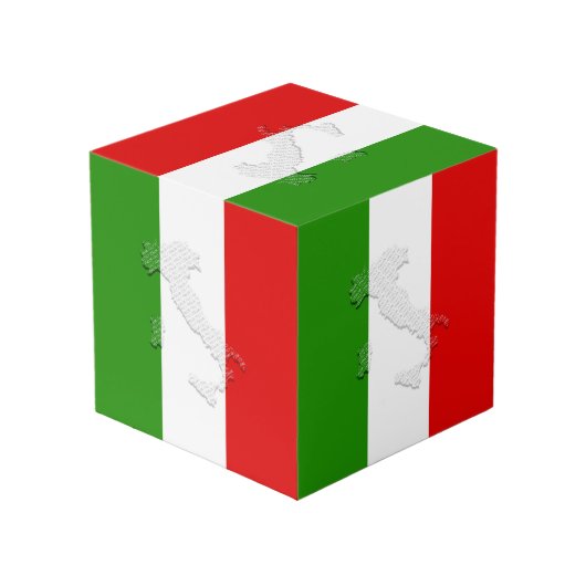 Italiaanse vlag kubus (Achter hoekig)