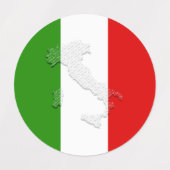 Italiaanse vlag labels (Design 1)