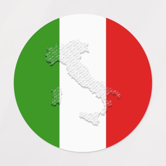 Italiaanse vlag labels (Design 1)