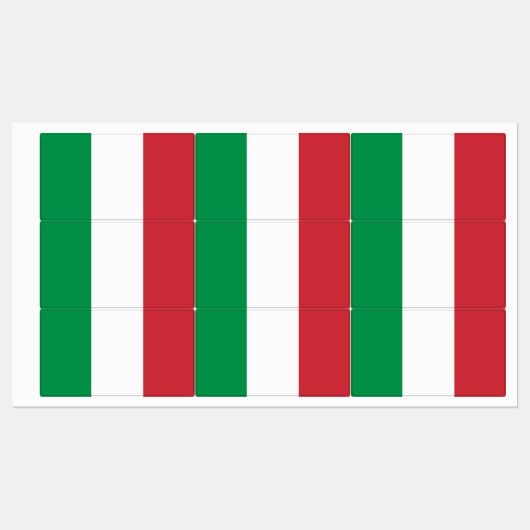 Italiaanse vlag labels (Vel)