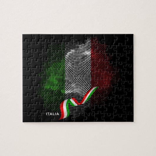 Italiaanse vlag legpuzzel (Horizontaal)