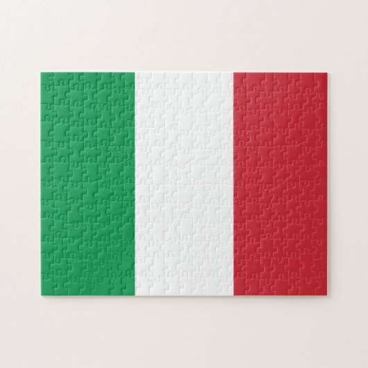 Italiaanse vlag legpuzzel (Horizontaal)