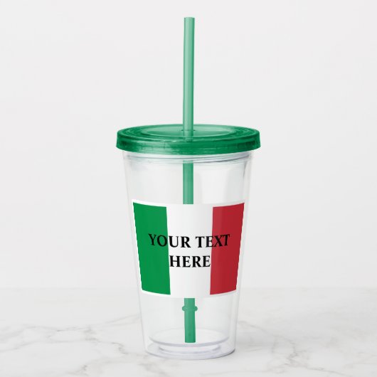 Italiaanse vlag — Leveringen van douanevervoerders Acryl Drinkbeker (Voorkant)