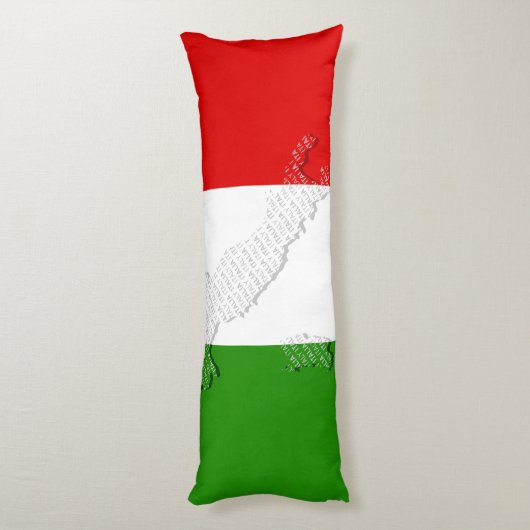 Italiaanse vlag lichaamskussen (Achterkant (Verticaal))