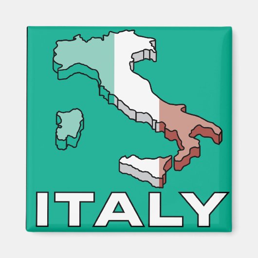 Italiaanse vlag magneet (Voorkant)