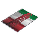 Italiaanse vlag met een hint van Pisa - notebook Notitieboek (Linkerzijde)