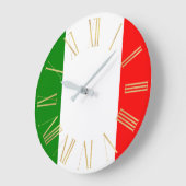 Italiaanse vlag met Gold Roman Numerals Grote Klok (Hoek)