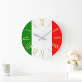 Italiaanse vlag met Gold Roman Numerals Grote Klok (Huis)