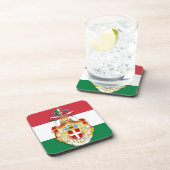 Italiaanse vlag met insignes van het Koninkrijk It Bier Onderzetter (Rechterzijde)