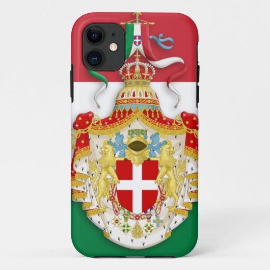 Italiaanse vlag met insignes van het Koninkrijk It Case-Mate iPhone Case (Achterkant)