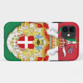 Italiaanse vlag met insignes van het Koninkrijk It Case-Mate iPhone Case (Achterkant (horizontaal))