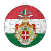 Italiaanse vlag met insignes van het Koninkrijk It Dartbord (Voorkant)