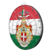 Italiaanse vlag met insignes van het Koninkrijk It Dartbord (Voorkant Rechts)