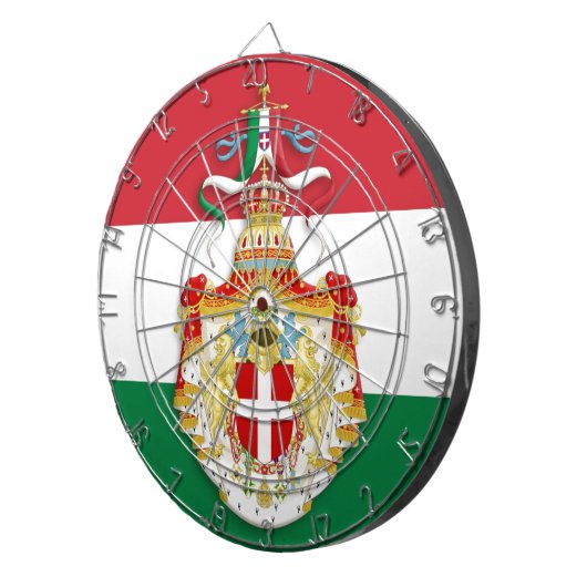 Italiaanse vlag met insignes van het Koninkrijk It Dartbord (Voorkant Rechts)
