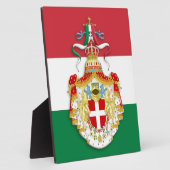 Italiaanse vlag met insignes van het Koninkrijk It Fotoplaat (Zijkant)