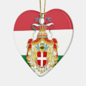 Italiaanse vlag met insignes van het Koninkrijk It Keramisch Ornament (Links)