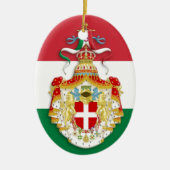 Italiaanse vlag met insignes van het Koninkrijk It Keramisch Ornament (Voorkant)