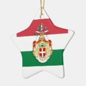 Italiaanse vlag met insignes van het Koninkrijk It Keramisch Ornament (Links)