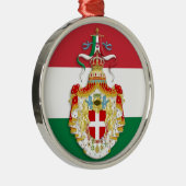 Italiaanse vlag met insignes van het Koninkrijk It Metalen Ornament (Rechts)