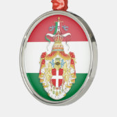Italiaanse vlag met insignes van het Koninkrijk It Metalen Ornament (Links)
