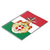 Italiaanse vlag met insignes van het Koninkrijk It Notitieboek (Linkerzijde)