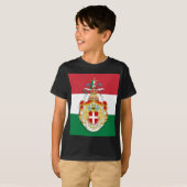 Italiaanse vlag met insignes van het Koninkrijk It T-shirt (Voorkant volledig)
