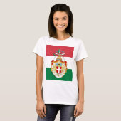 Italiaanse vlag met insignes van het Koninkrijk It T-shirt (Voorkant volledig)