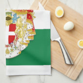 Italiaanse vlag met insignes van het Koninkrijk It Theedoek (Quarter Fold)