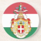 Italiaanse vlag met insignes van het Koninkrijk It Zandsteen Onderzetter (Voorkant)