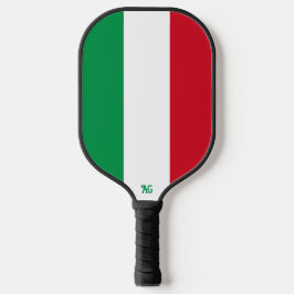 Italiaanse vlag met je Initialen Pickleball Paddle