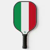 Italiaanse vlag met je Initialen Pickleball Paddle (Achterkant)